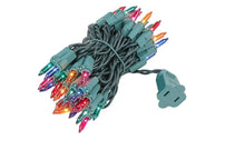 Load image into Gallery viewer, green wire multicolor incandescent mini light set