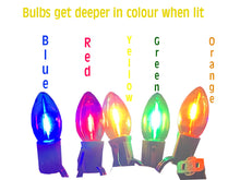 Load image into Gallery viewer, filament bulbs with deeper color when lit