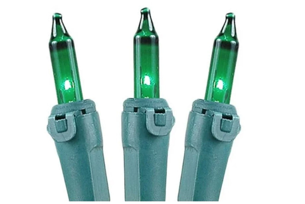 green vintage edison incandescent M% lights